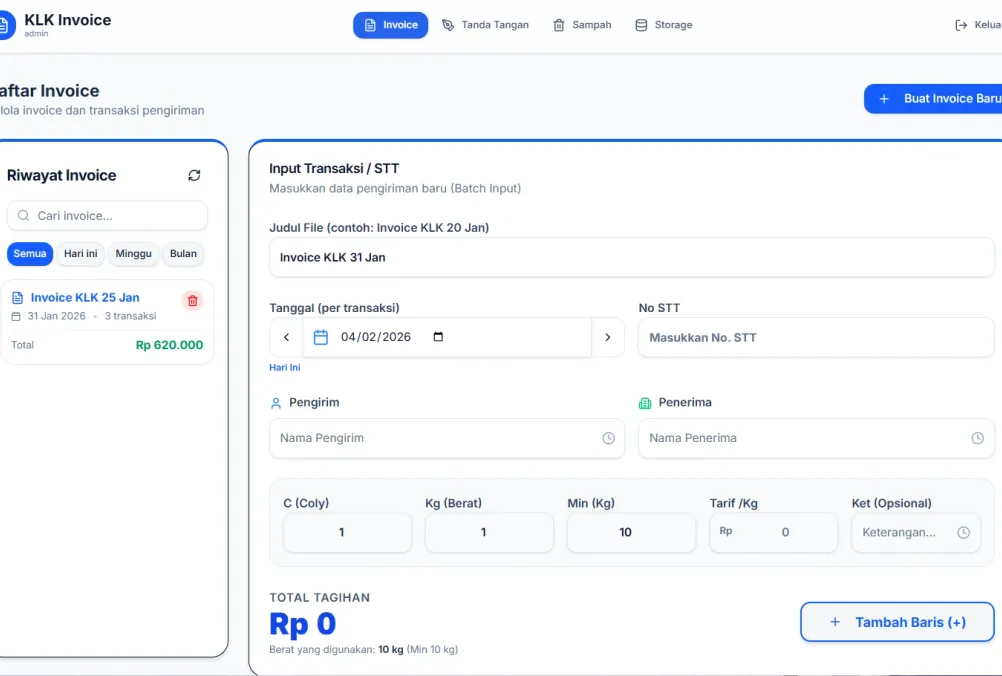 KLK Invoice Management System